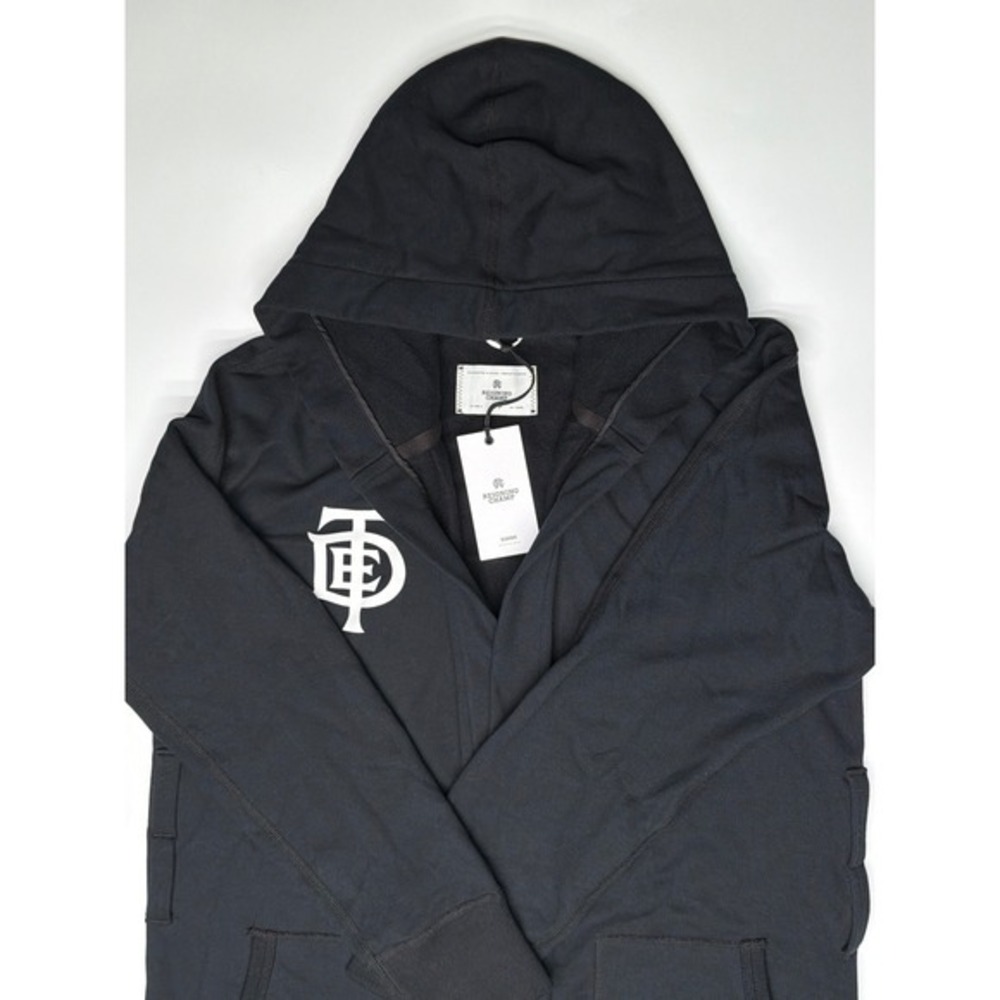 Reigning‎ Champ Men's Black White Logo Hoodie Longline Jacket Size S/M